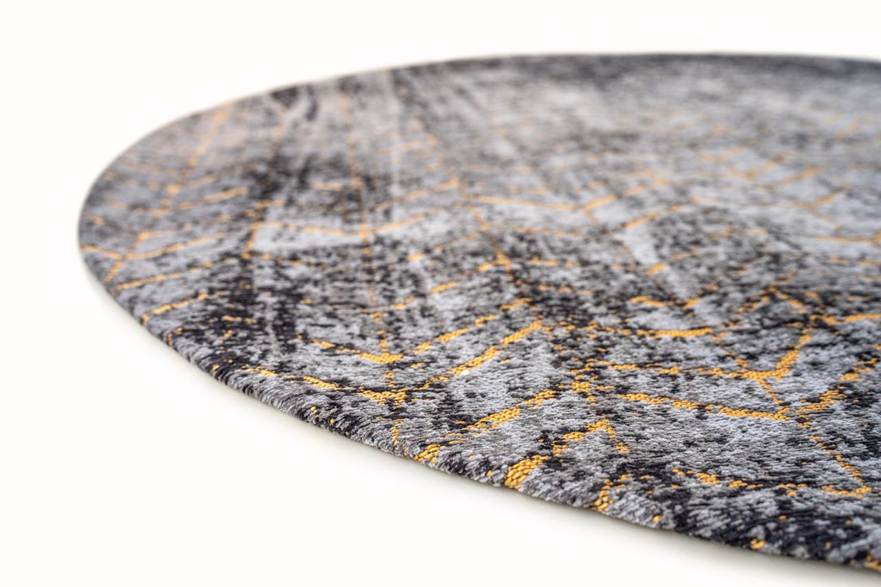 Sparkling Charcoal Luxe Round Rug | Size: Ø 140 cm