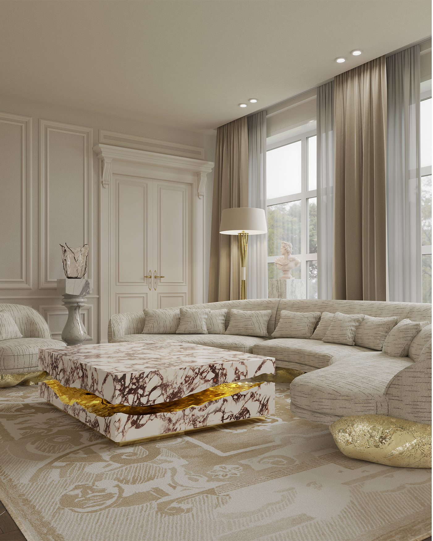 Calacatta Violla Marble Designer Table