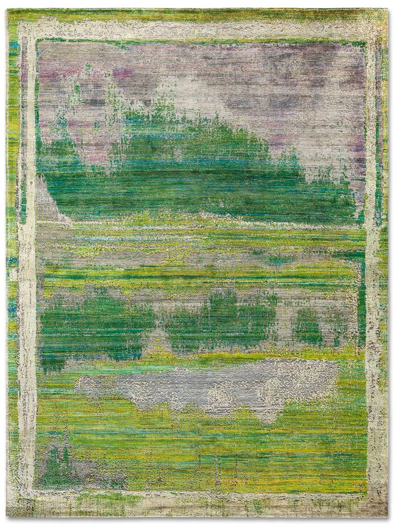 Green Mix Luxury Silk / Wool Rug | Size: 274 x 365 cm