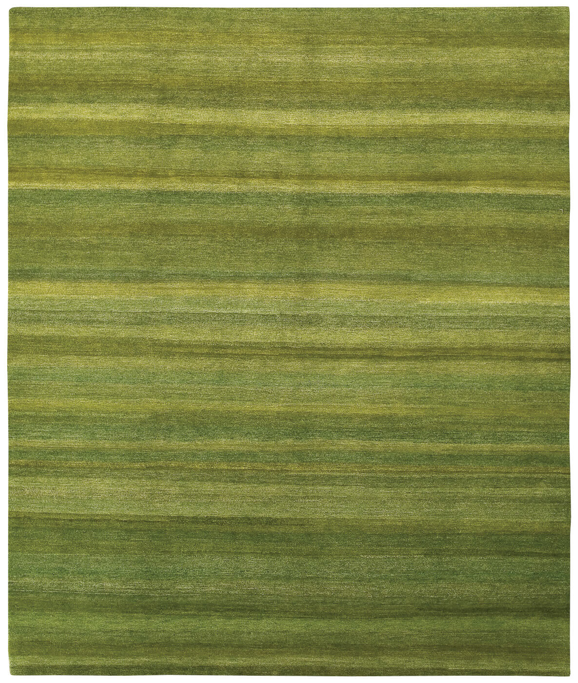 Green Striped Hand-woven Luxury Rug ☞ Size: 250 x 300 cm