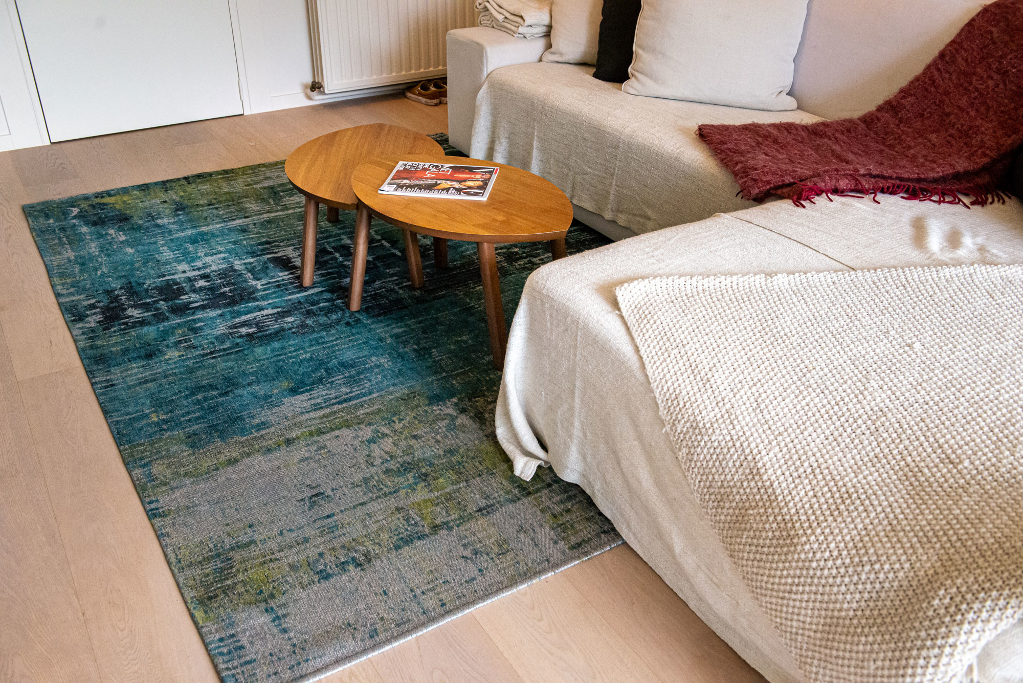 Flatwoven Blue Rug | Size: 170 x 240 cm