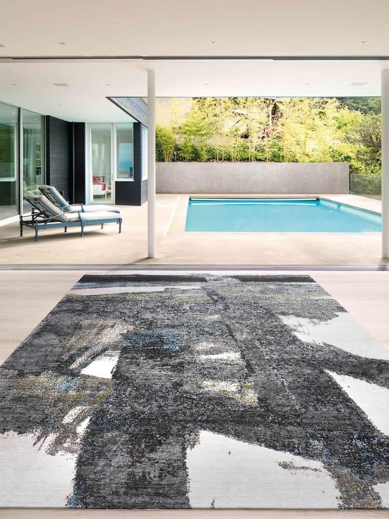 Green Rust Hand-Woven Exquisite Rug ☞ Size: 122 x 183 cm