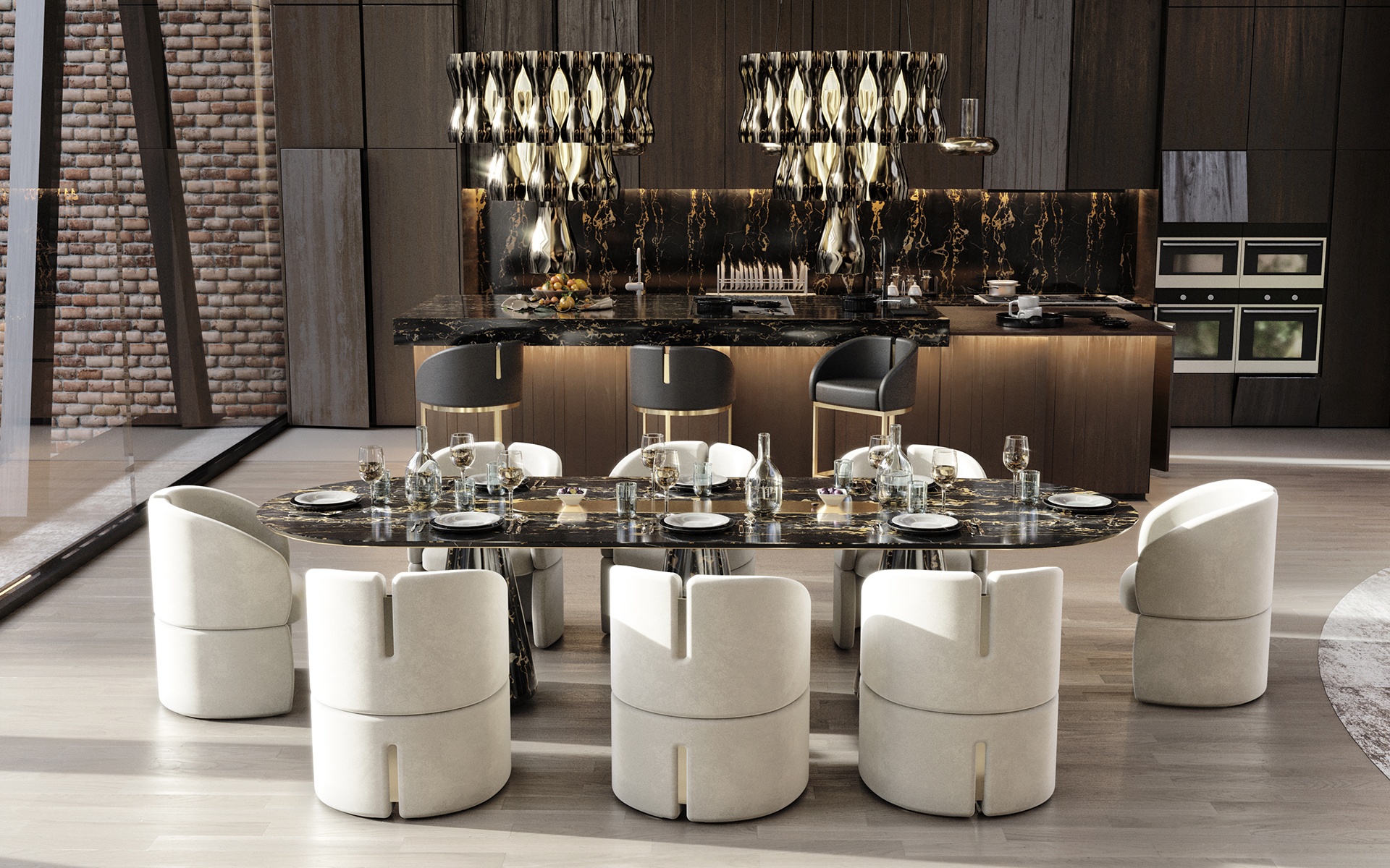 Regal Crown Chandelier Suspension Lamp - 6