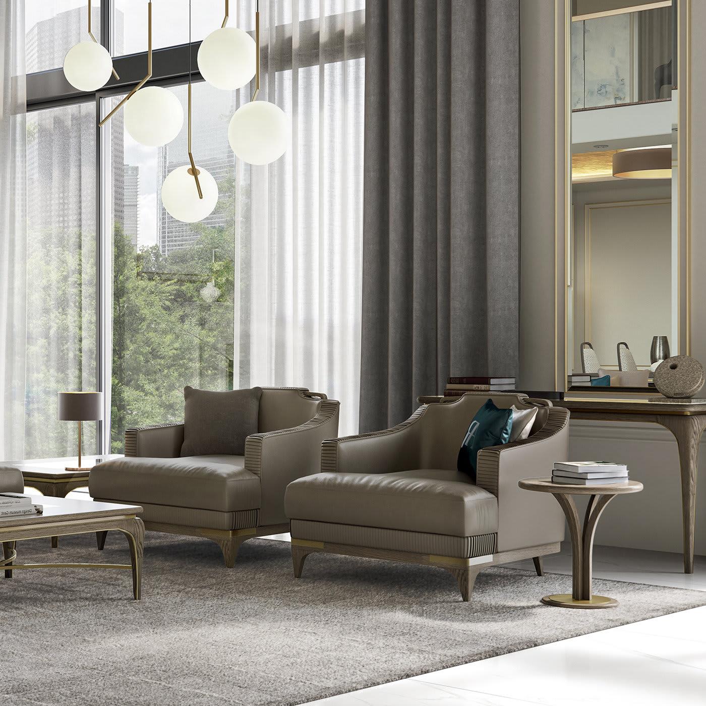 Italian Luxury Leather Armchair