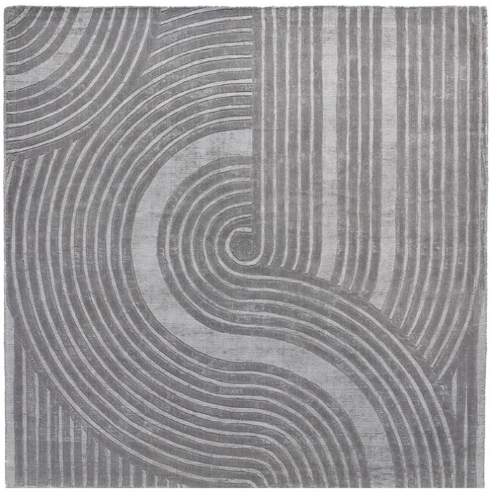 Designer Grey Indian Hand-Woven Rug | Size: 200 x 300 cm