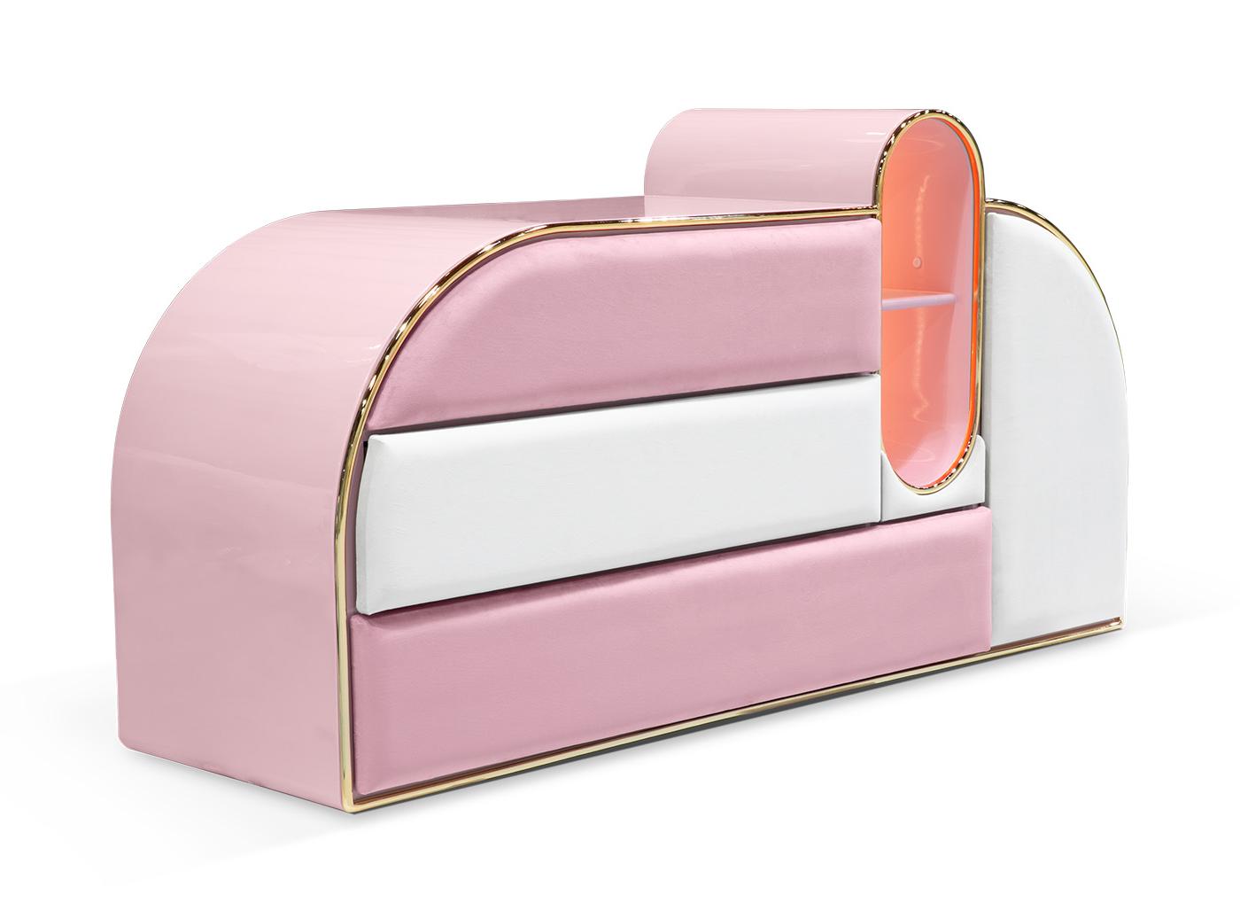 Candy Triple Pink Chest of Drawers