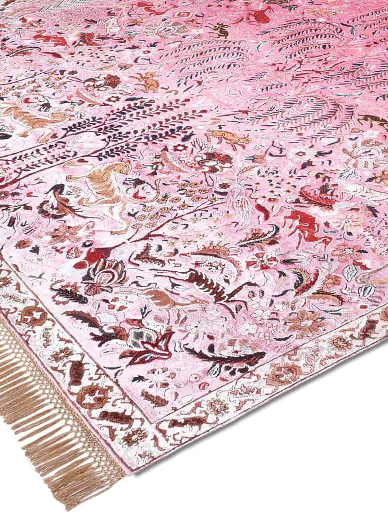 Pink Luxury Silk / Wool Rug