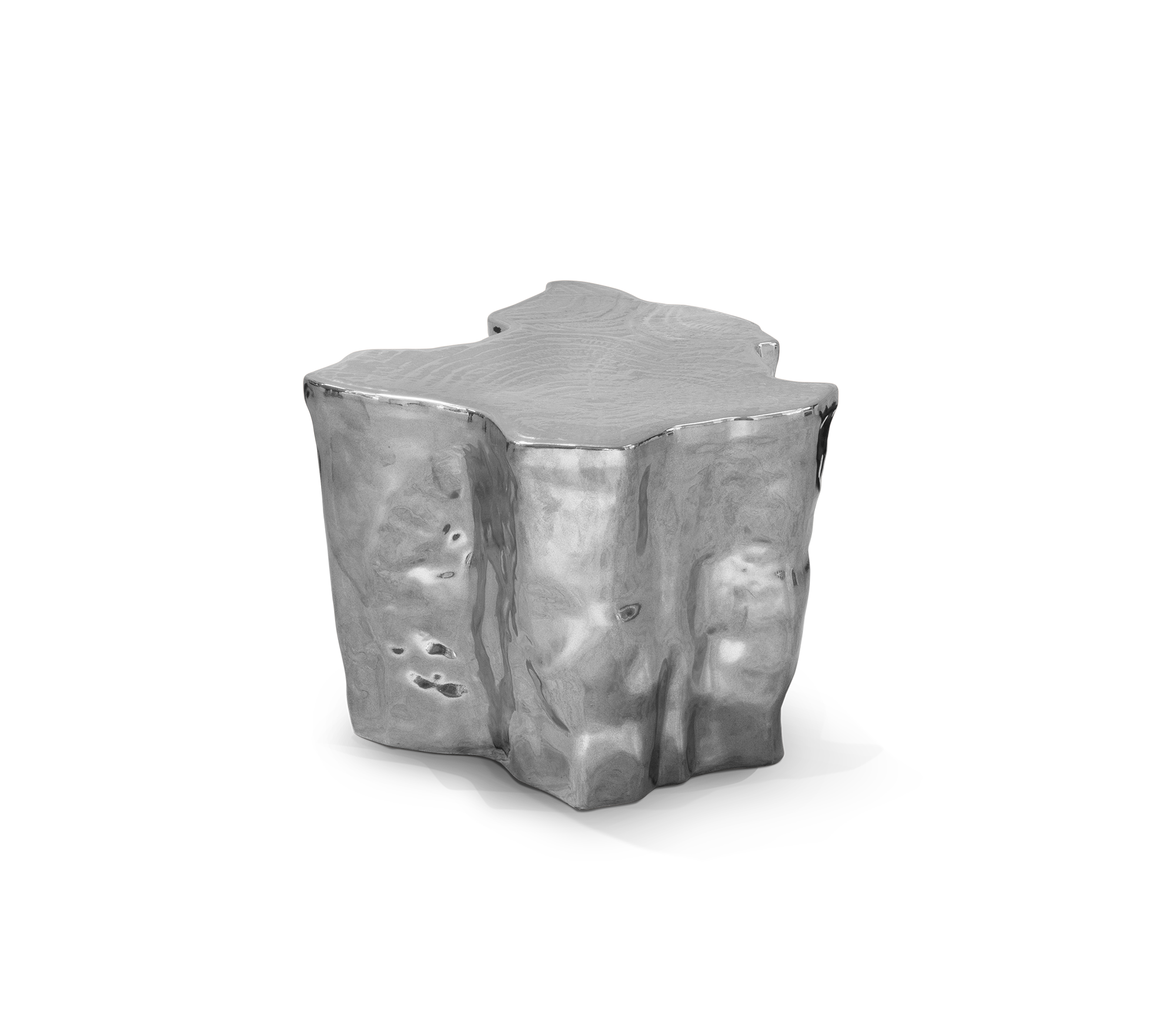Horizon Silver Ceramic Designer Side Table