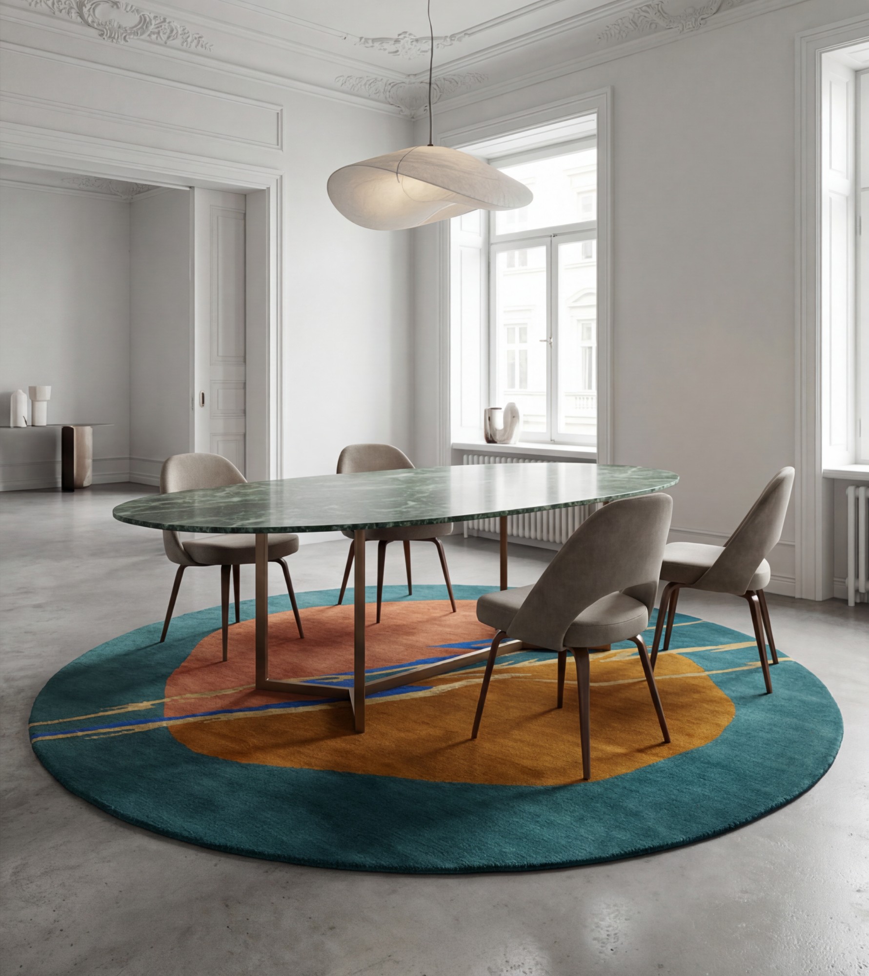 Copper Meridian Fine Rug