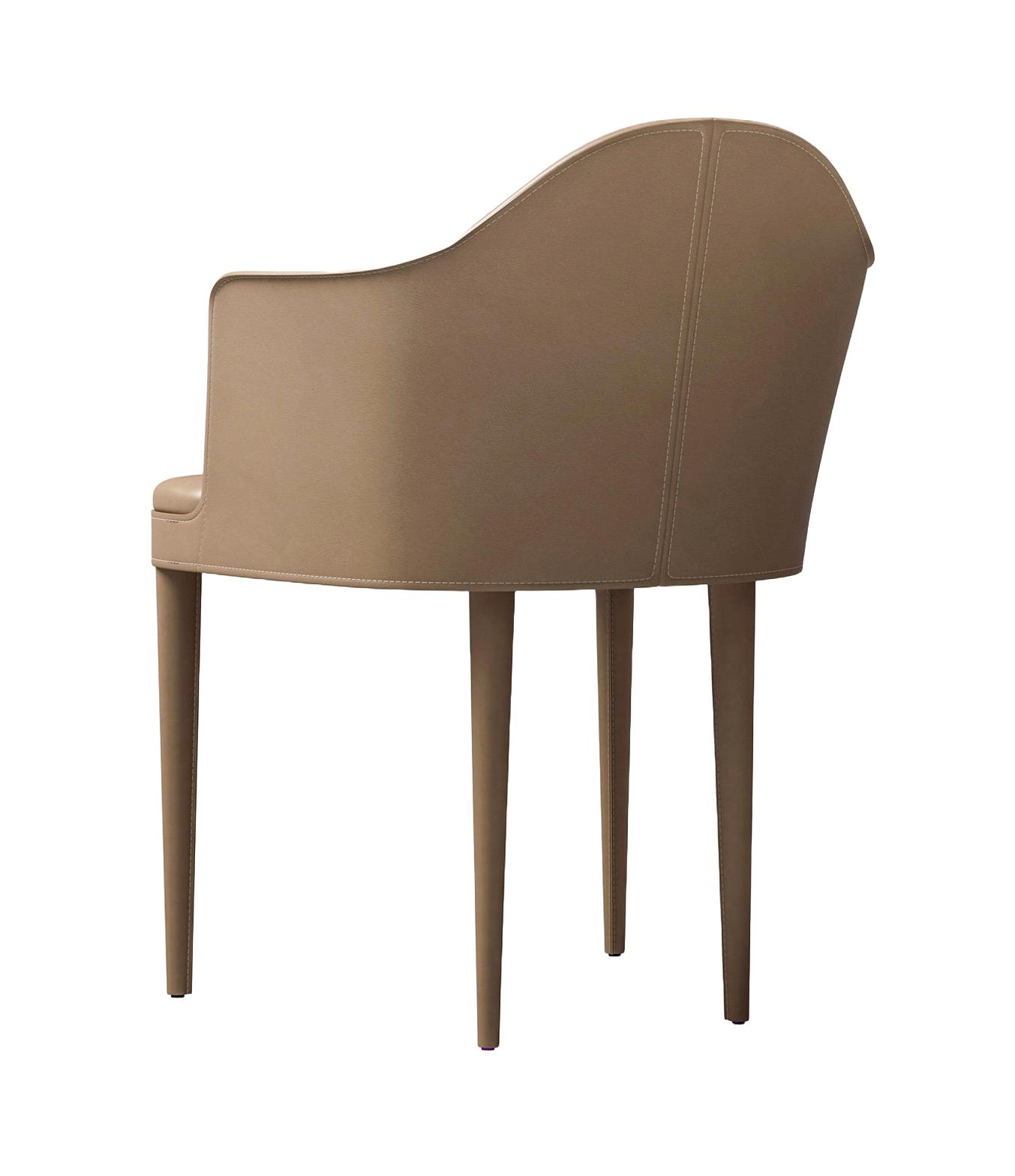 Armrest-Enhanced Leather Chair