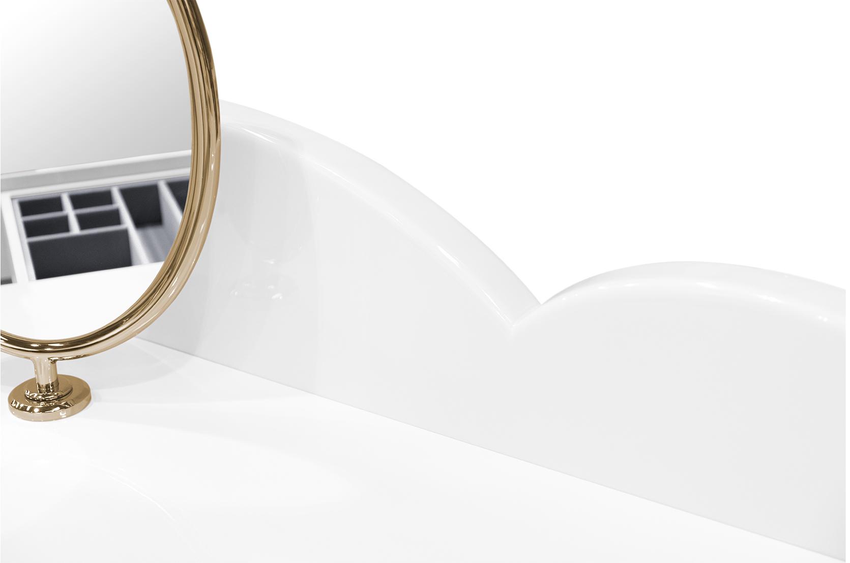 Nimbus White Vanity Console
