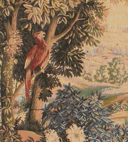 Horizontal Greenery with Birds Tapestry
