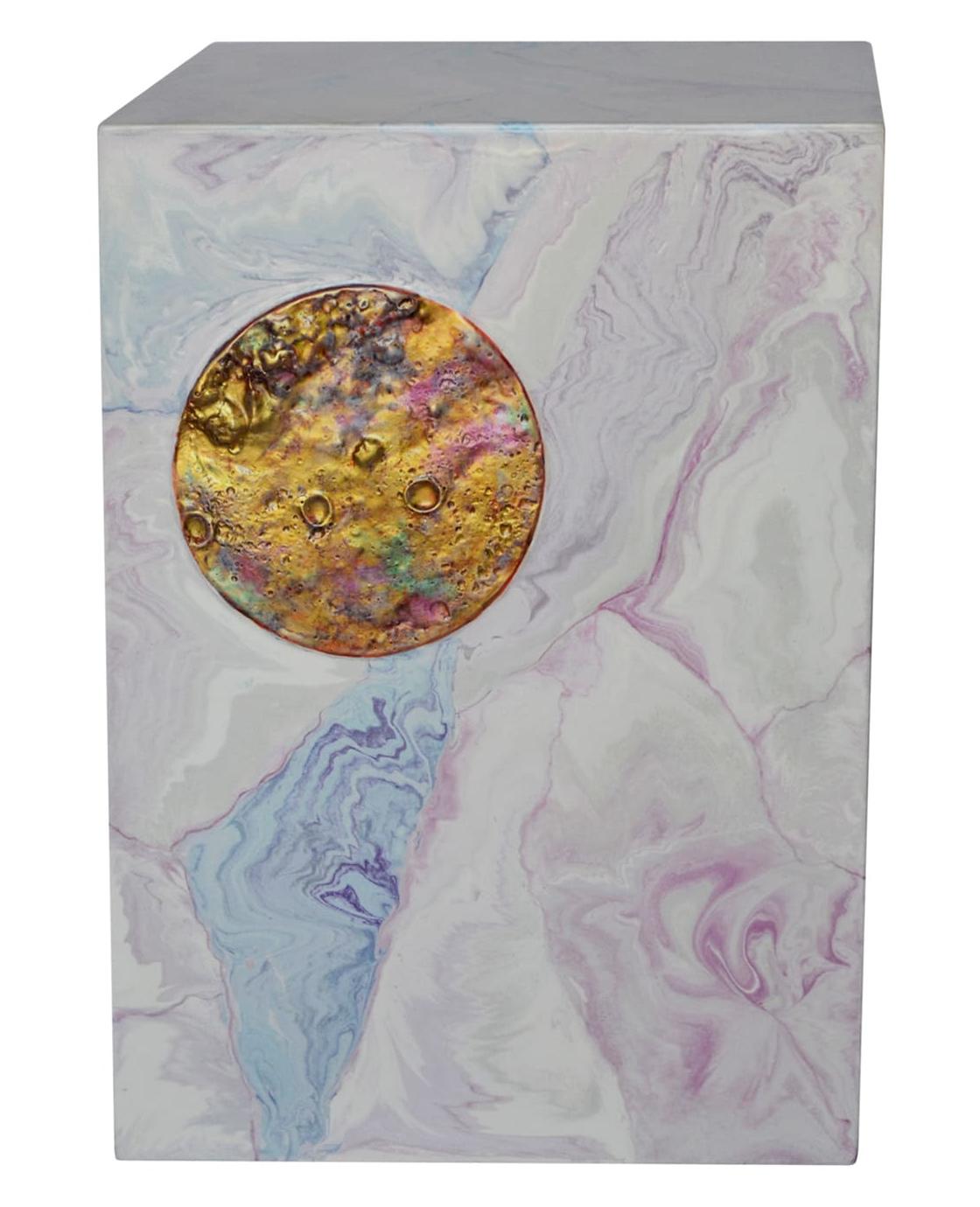 Pink Scagliola Artisanal Side Table