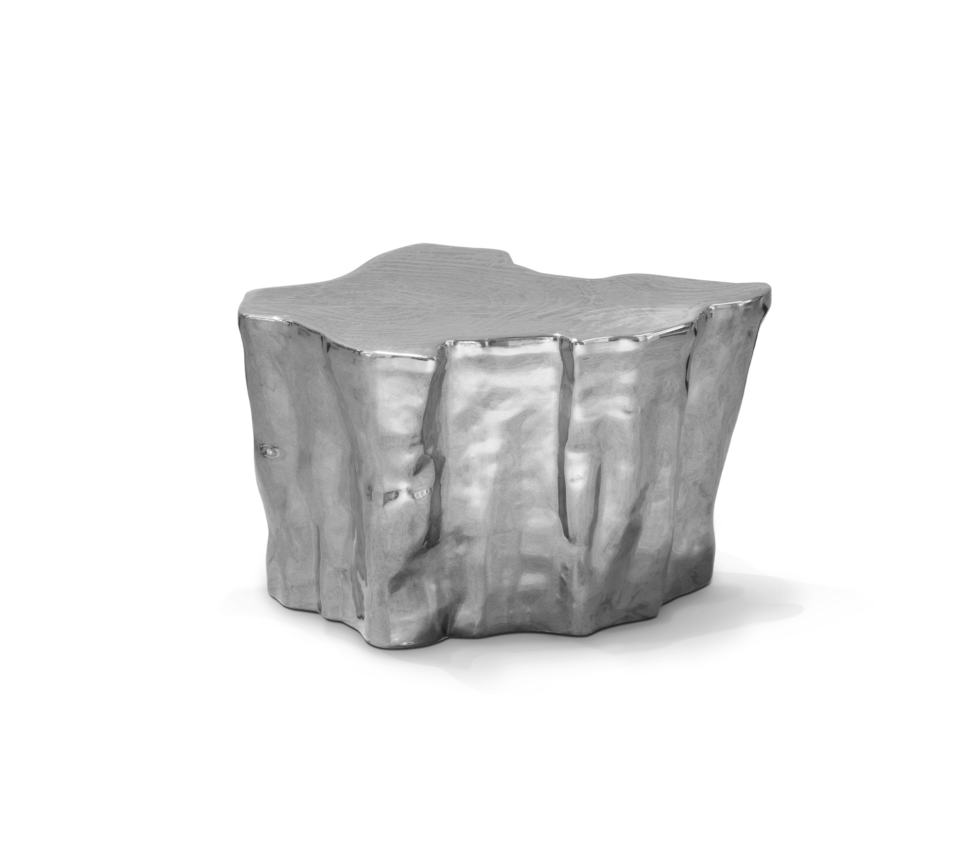 Horizon Silver Ceramic Designer Side Table