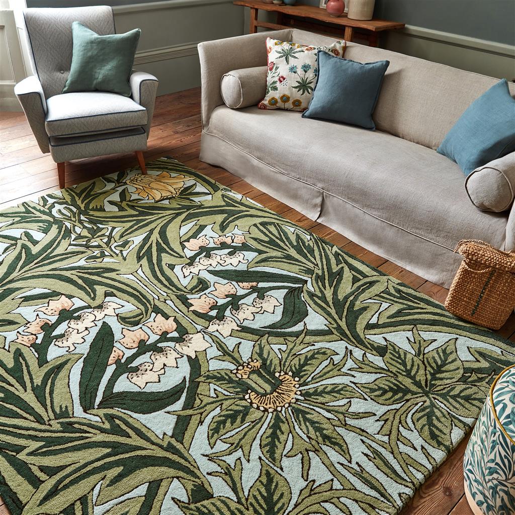 Leafy Wool / Viscose Designer Rug
