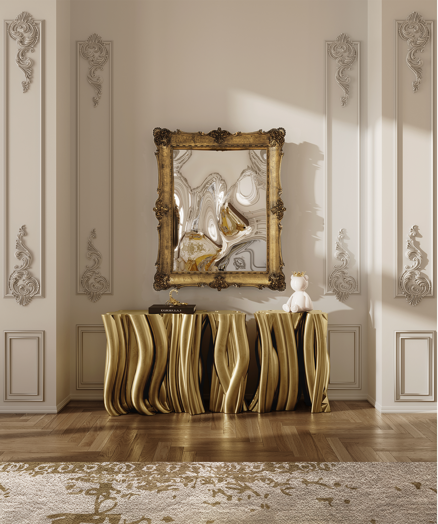 Monochrome Gold Elite Sideboard