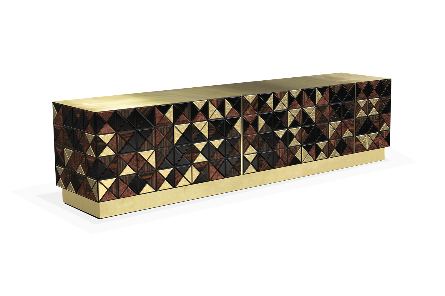 Mosaic Walnut TV Designer Cabinet