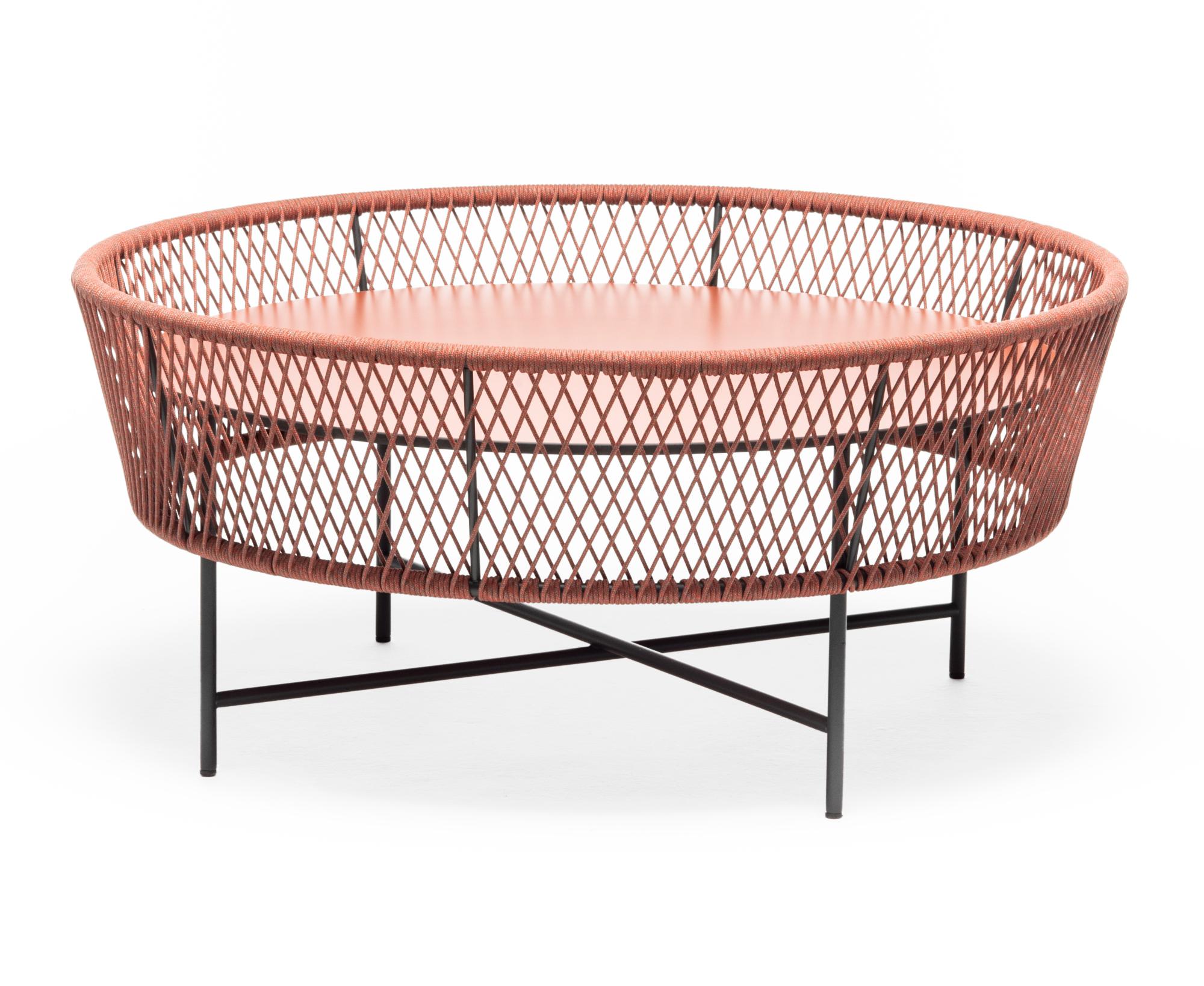 Tamburo Large Round Red Outdoor Coffee Table