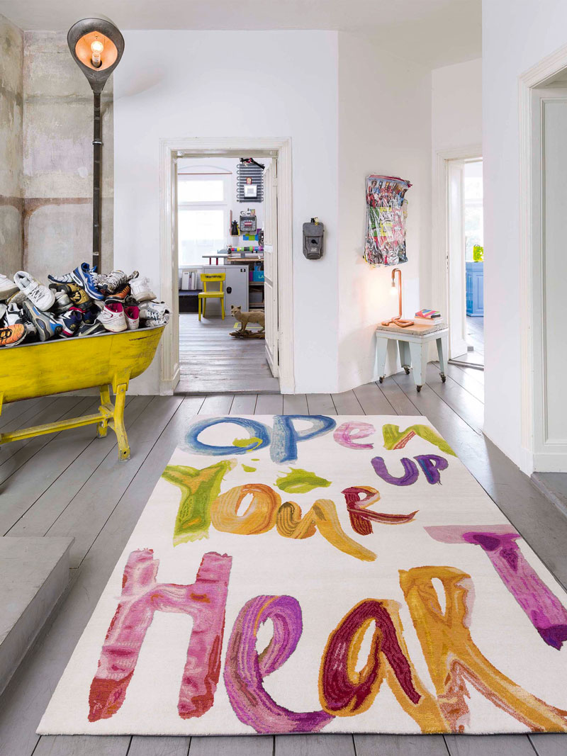 Open Up Your Heart Luxury Hand-Woven Rug