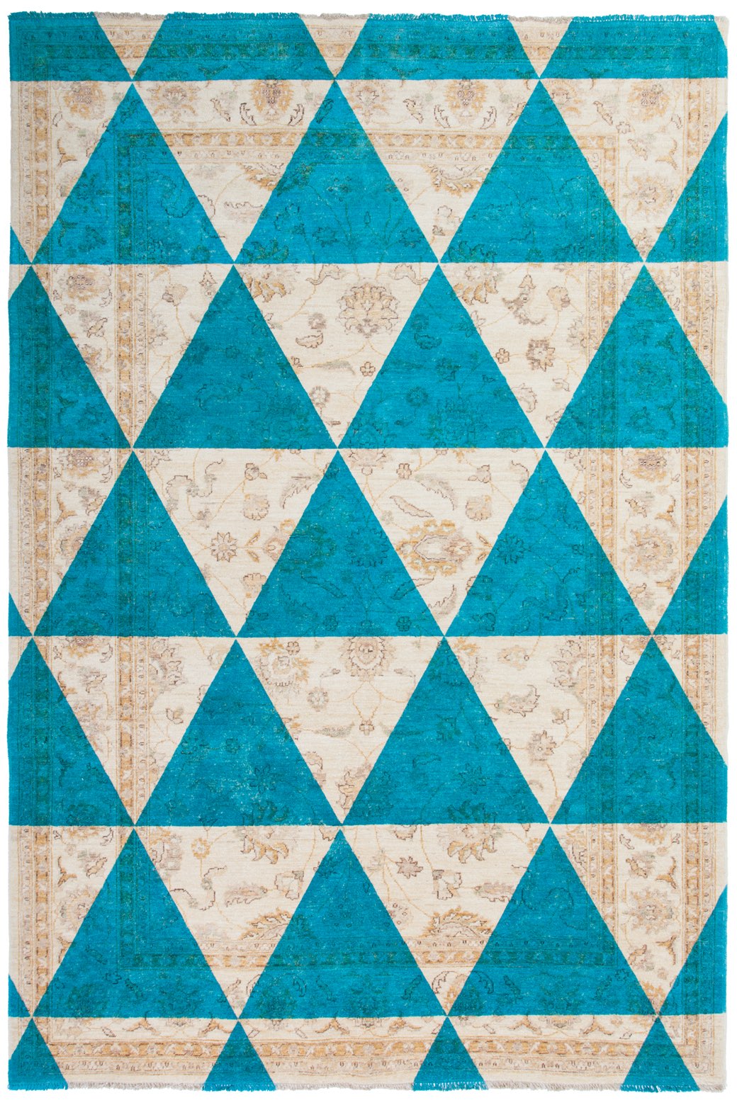 Double Layer Blue Wool Rug
