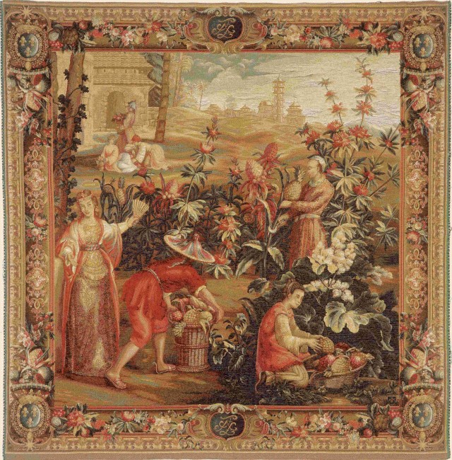 The Pineapple Harvest Woven Tapestry