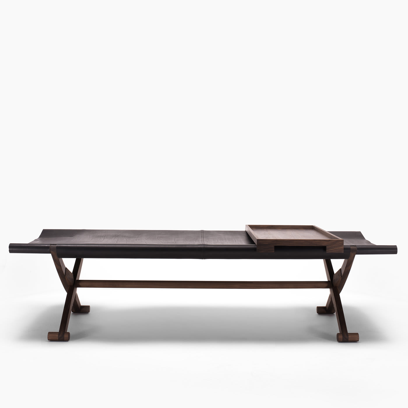 Branda Frosted Leather Crafted Bench