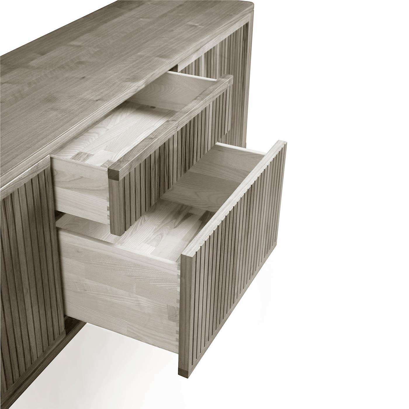 Eleva Three-Doors Grey Modern Sideboard