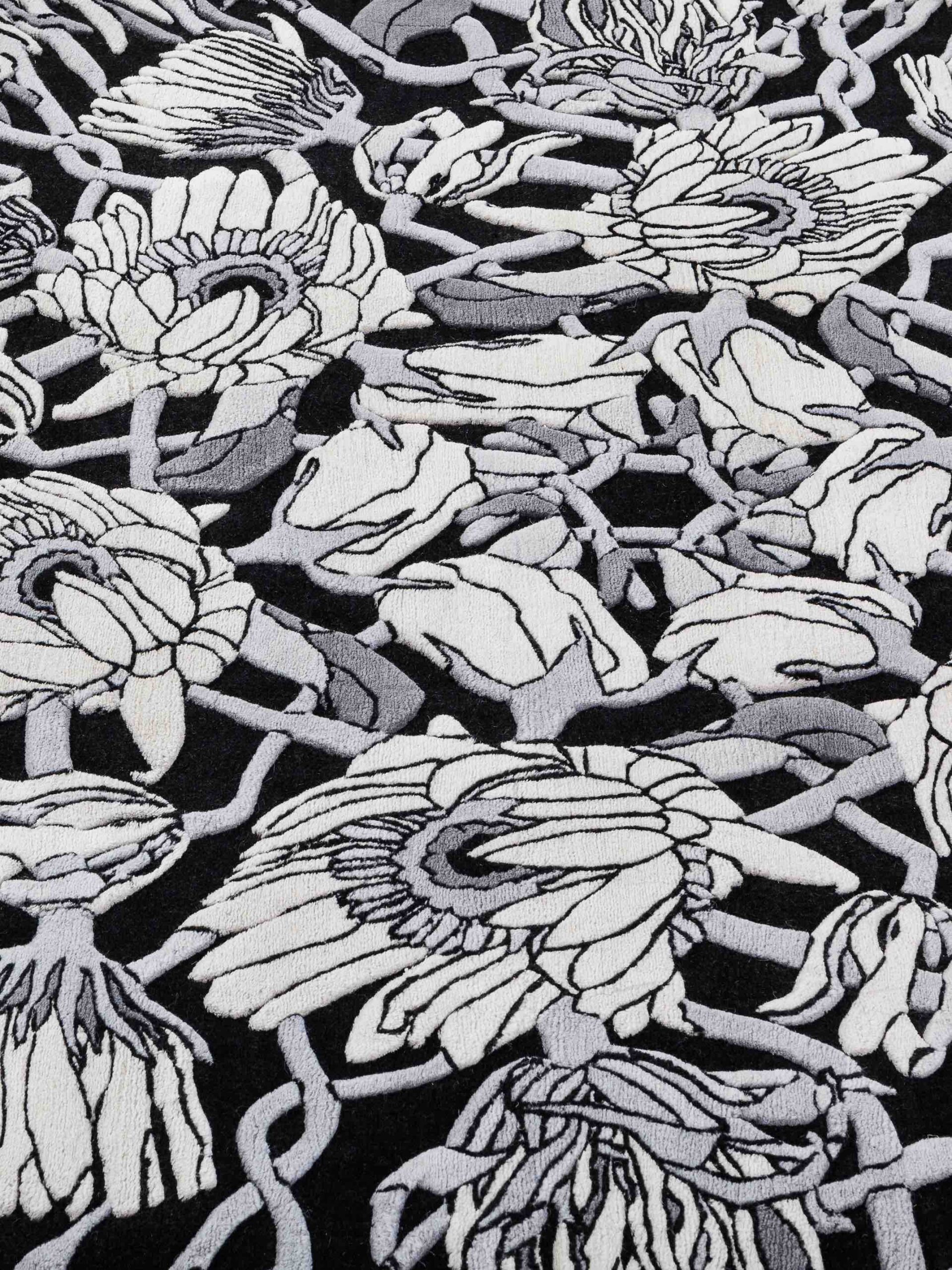 Withered Flower Wool Rug