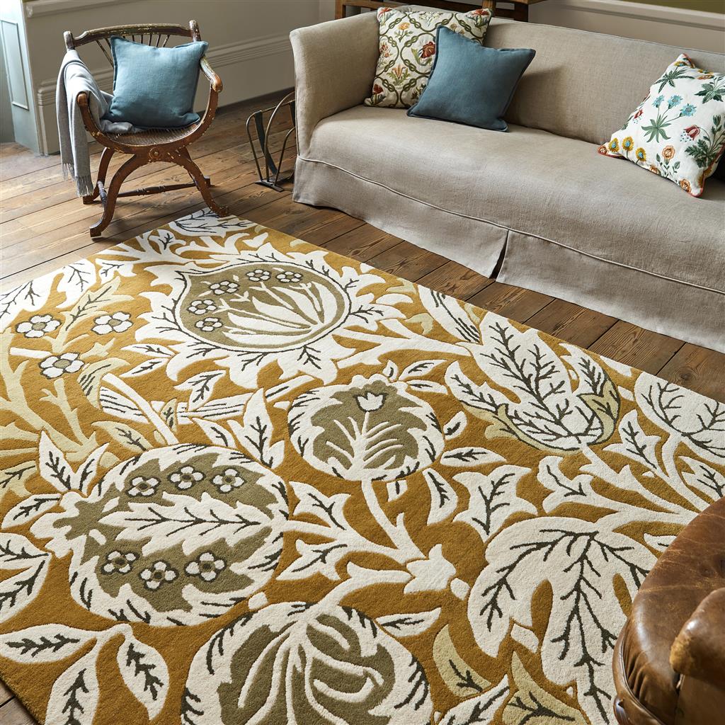 Gold Hand-Tufted Designer Rug | Size: 140 x 200 cm