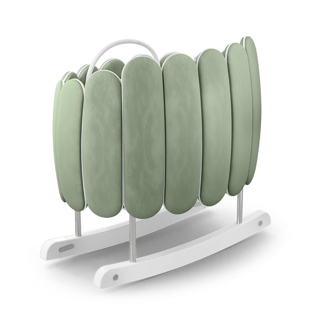 Lotus Gentle Green Rocking Crib