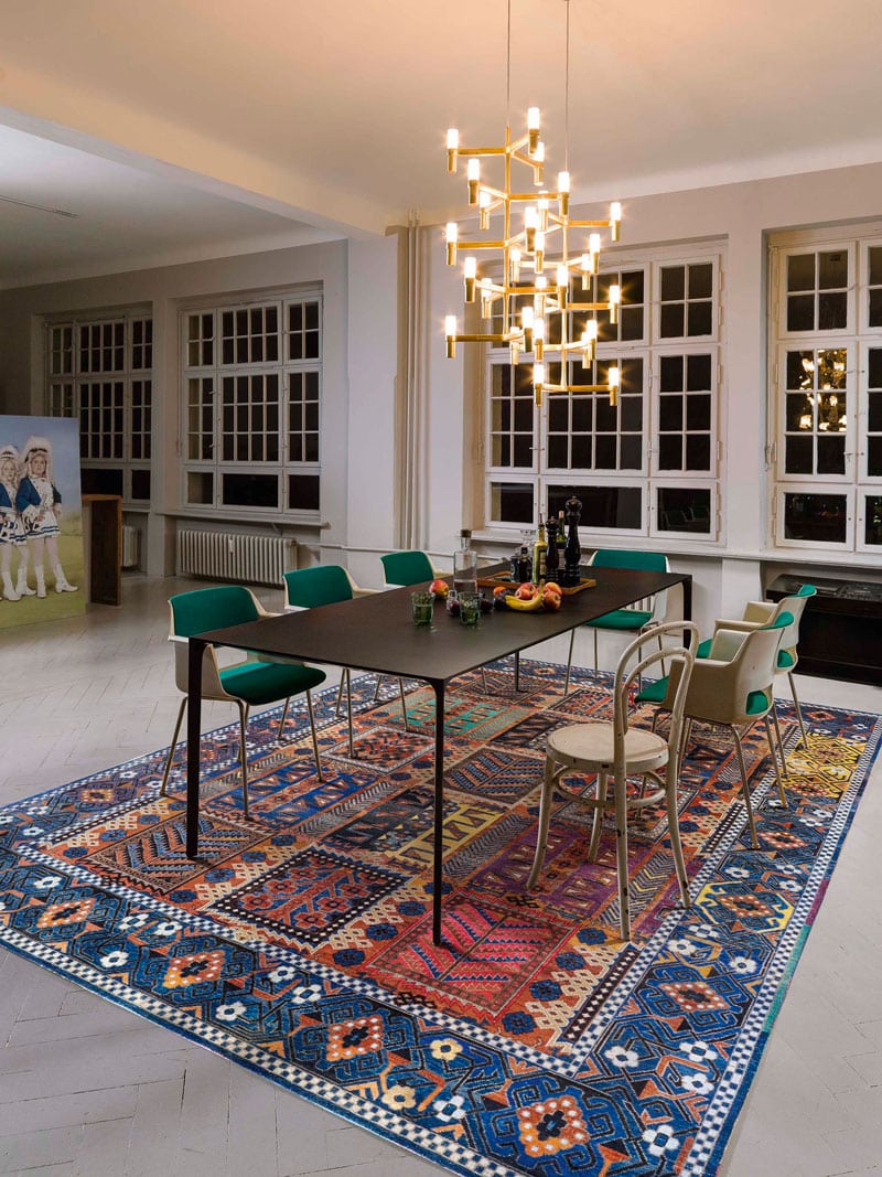 Original Natural Brown Hand-Knotted Wool Rug