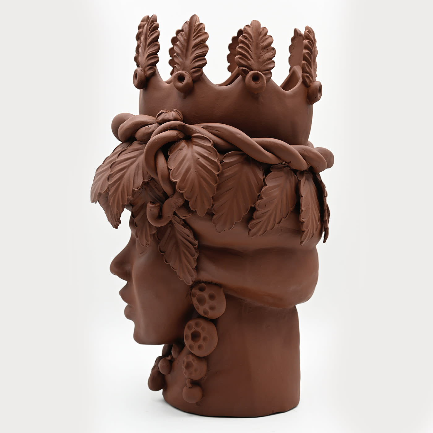 Rich Brown Moor's Head Art Piece