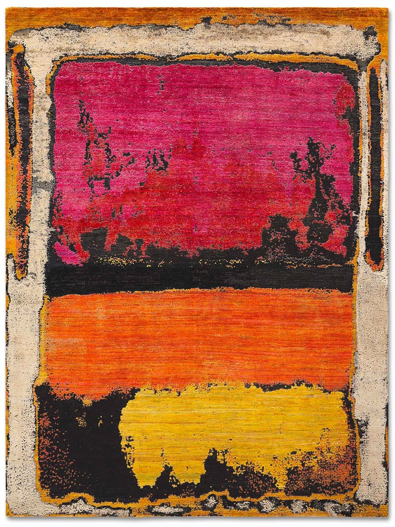 Magenta Luxury Silk / Wool Rug