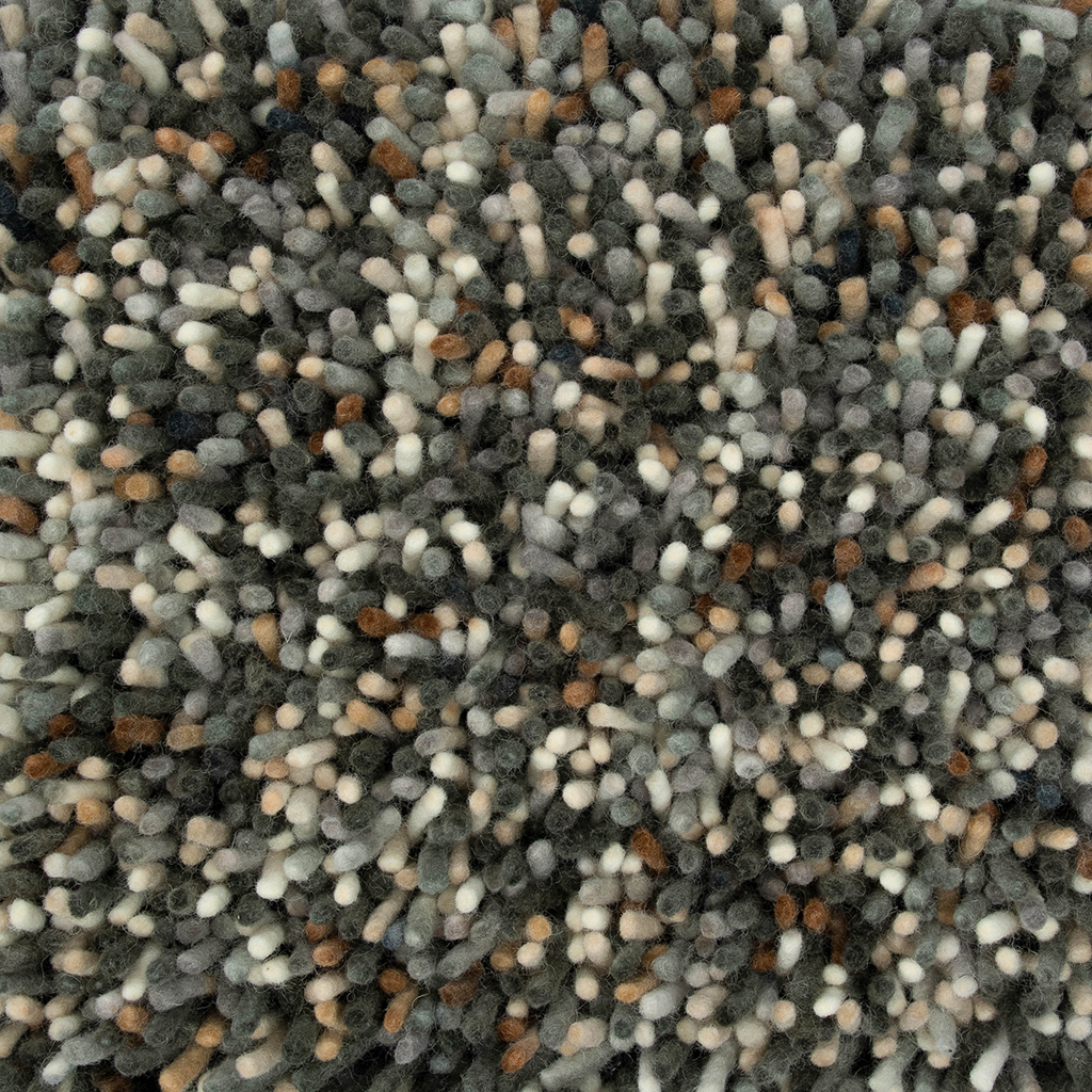 Pop-Art Grey Thick Pile Felted Rug | Size: 200 x 280 cm