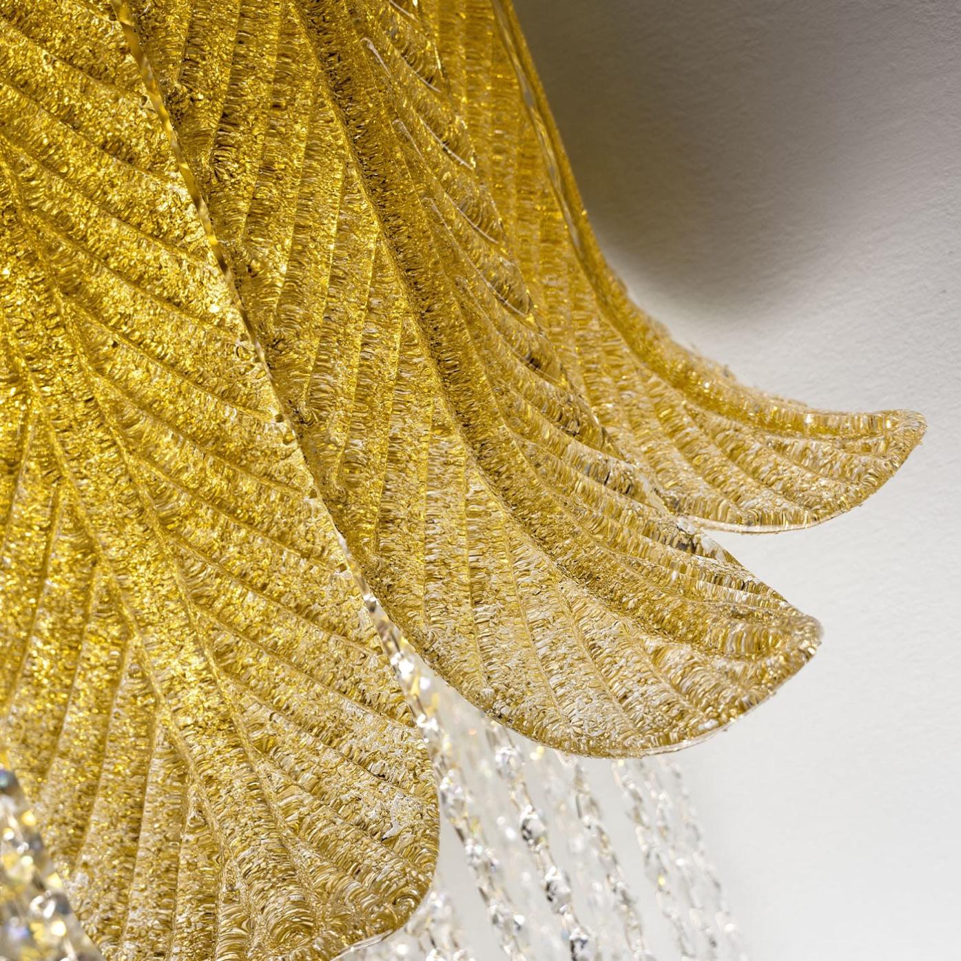 Murano Leaf Gold Wall Sconce