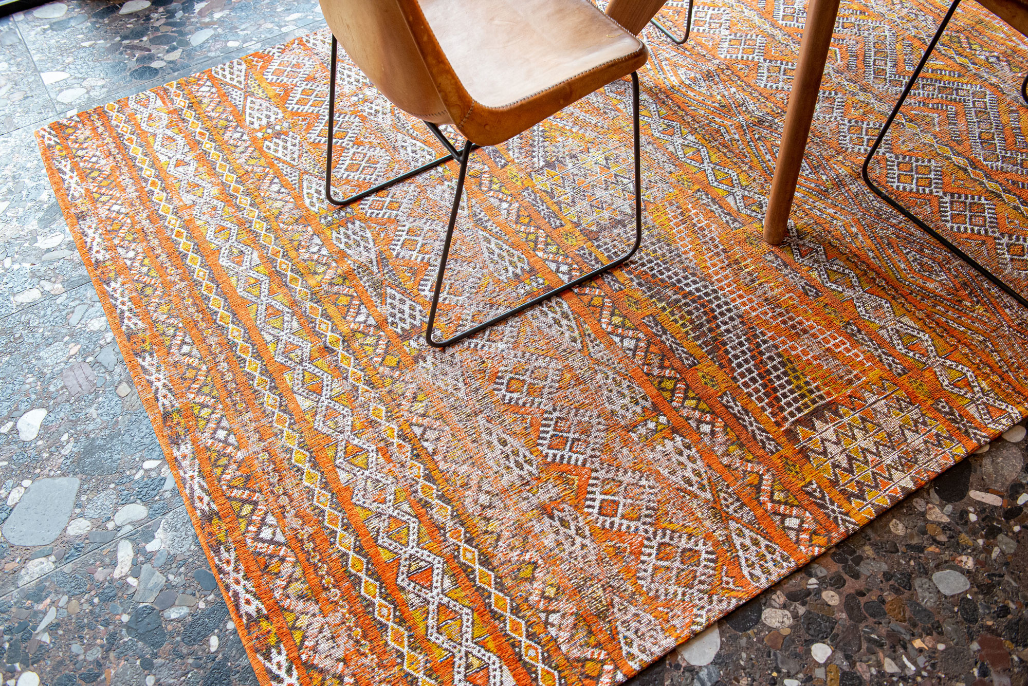 Vintage Flatwoven Orange Rug