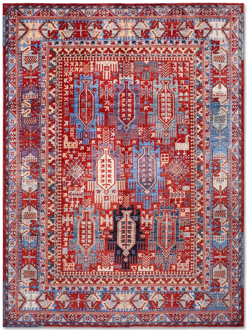 Soul Hand-Knotted Wool Rug ☞ Size: 122 x 183 cm
