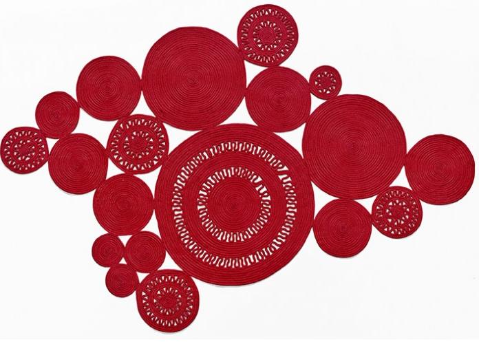 Braided Red Hand Woven Rug | Size: 200 x 300 cm