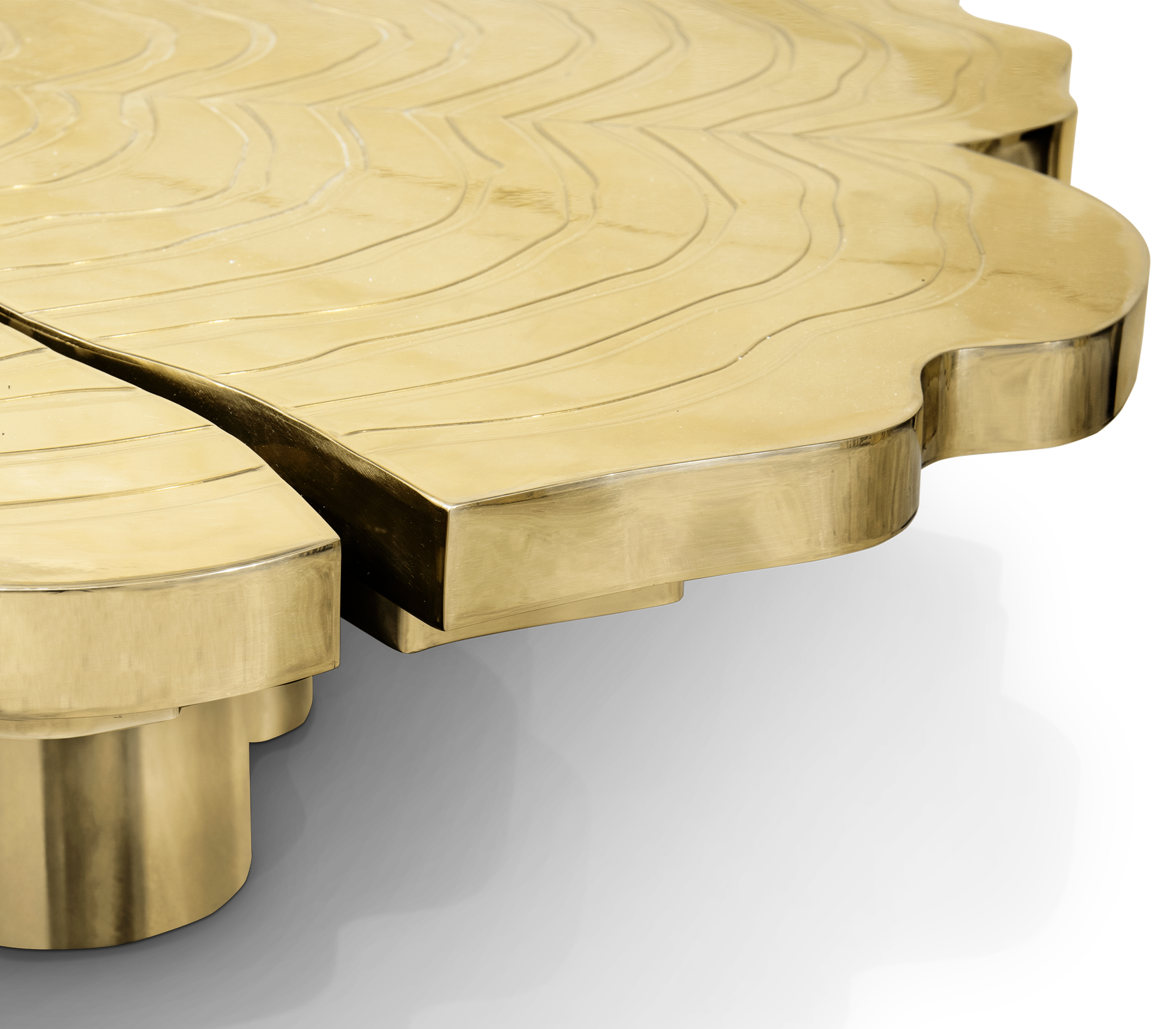 Gold 3-Piece Coffee Table Set