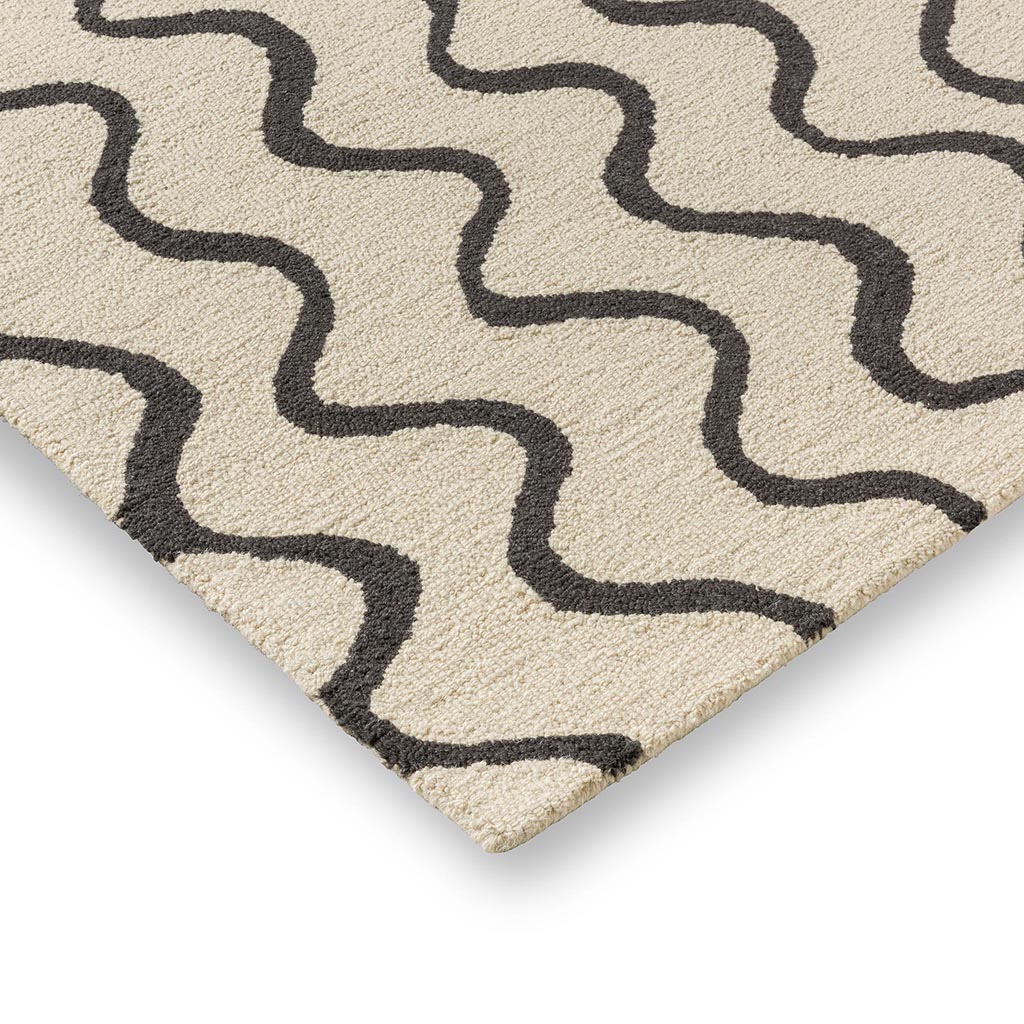 Stripe Charcoal Rug | Size: 120 x 180 cm