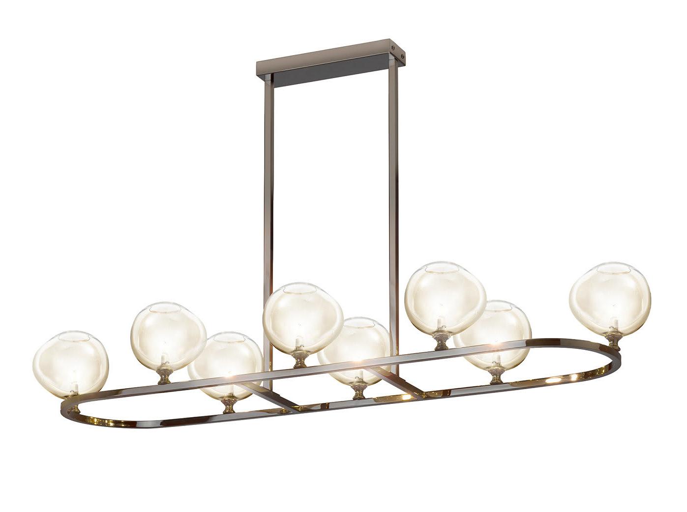 Rectangular Hand-Cut Crystal Chandelier