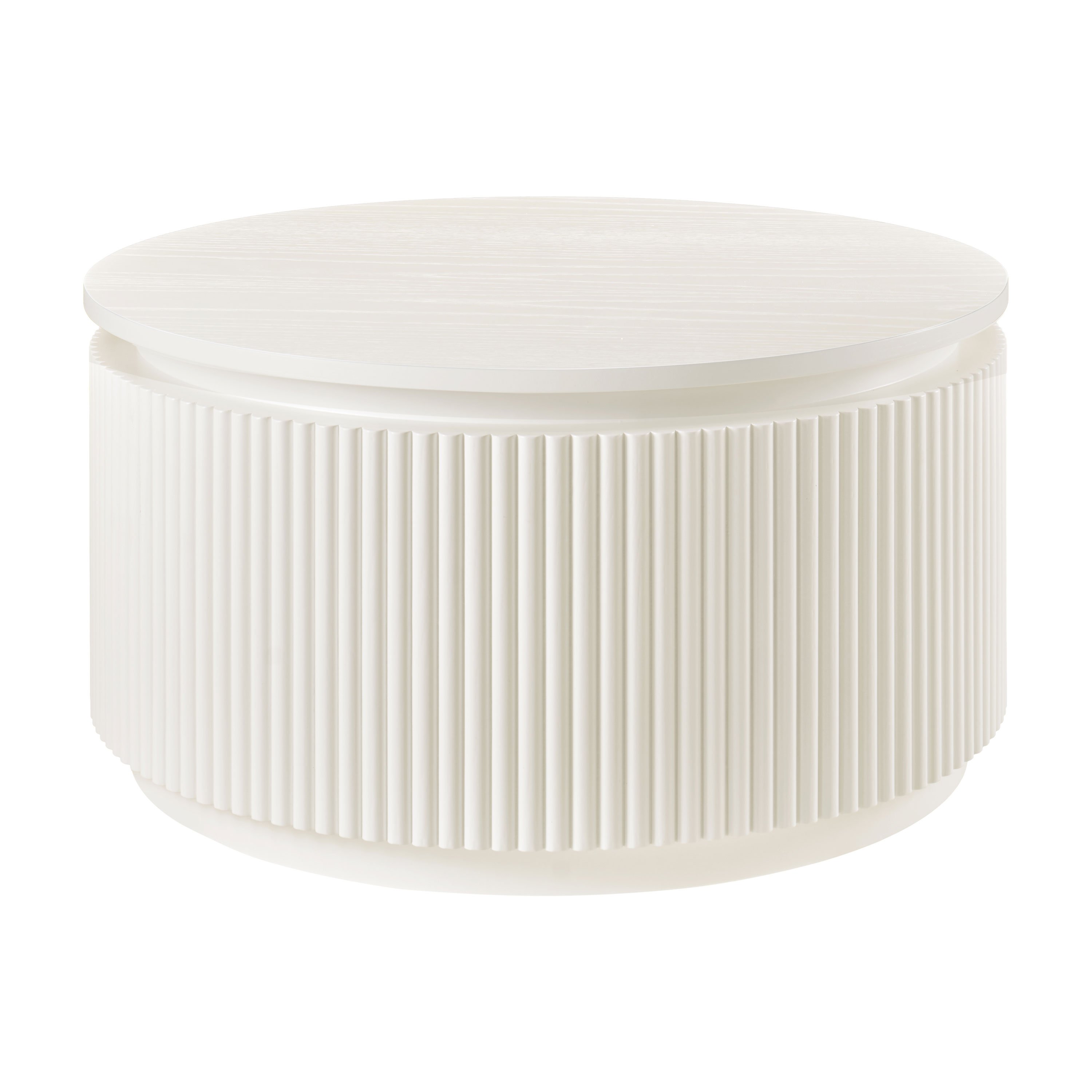Contera Round White Coffee Table