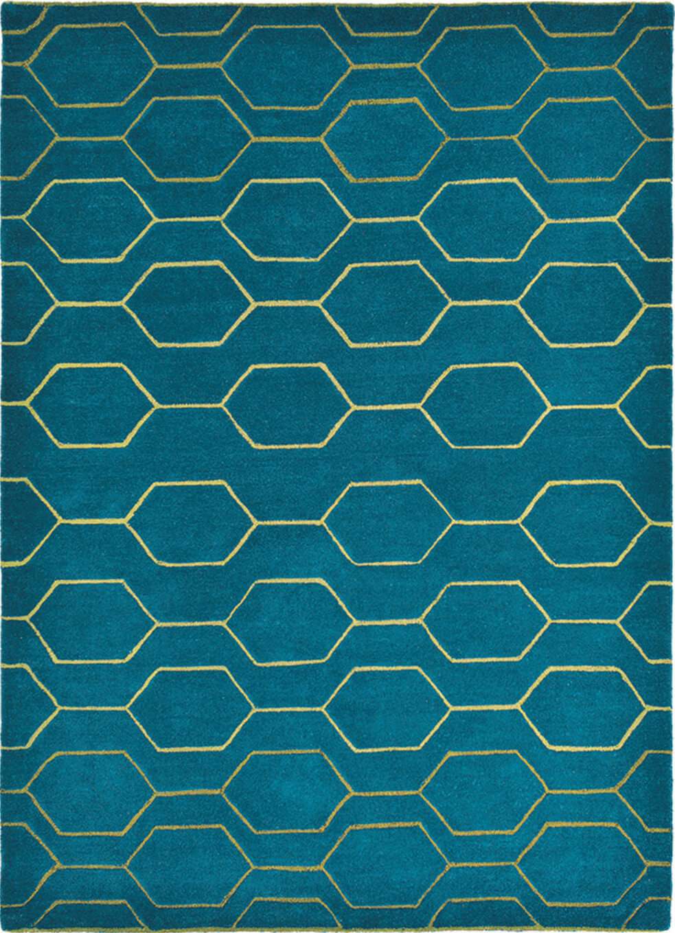 Teal Cut-Loop Hand Woven Rug | Size: 170 x 240 cm