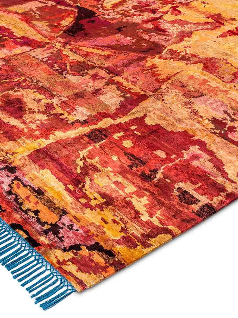 Eco Orange / Red Luxury Hand-Knotted Rug