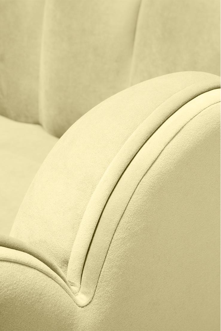 Fluffy Cloud Yellow Sofa