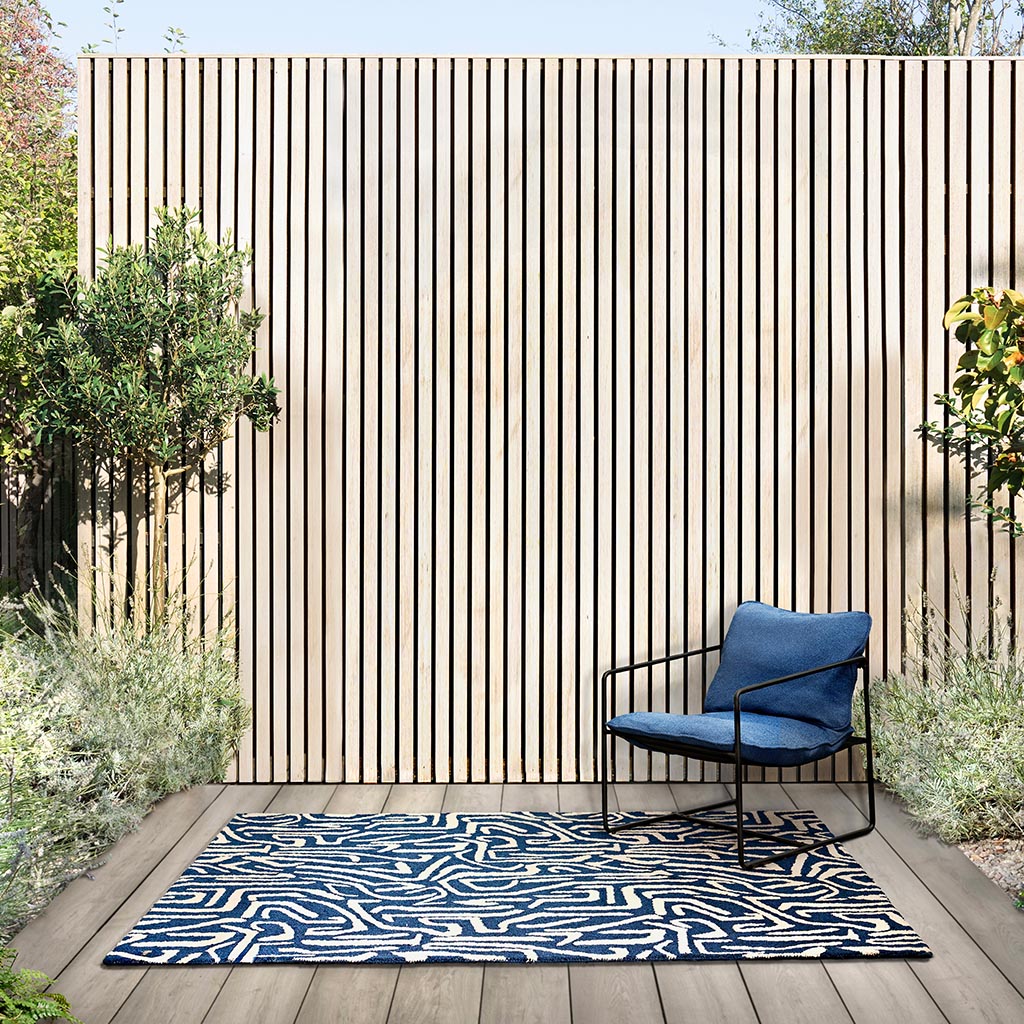Harmony Blue Outdoor Rug | Size: 250 x 350 cm