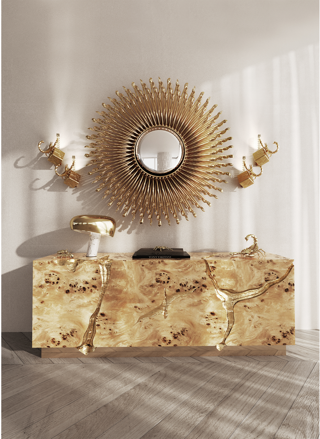 Fissure Poplar Designer Sideboard