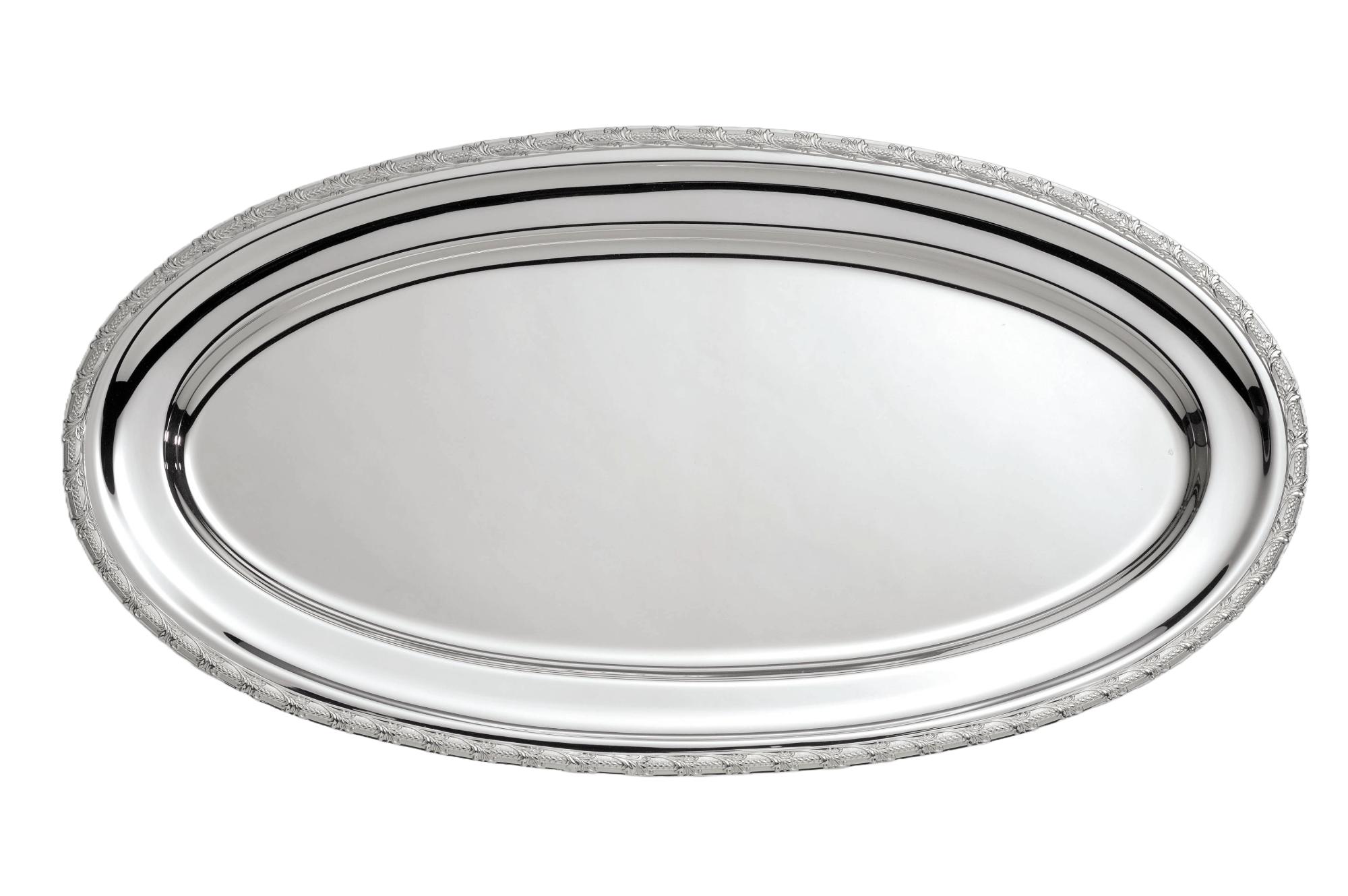 Silver-Plated Oval Serving Plate
