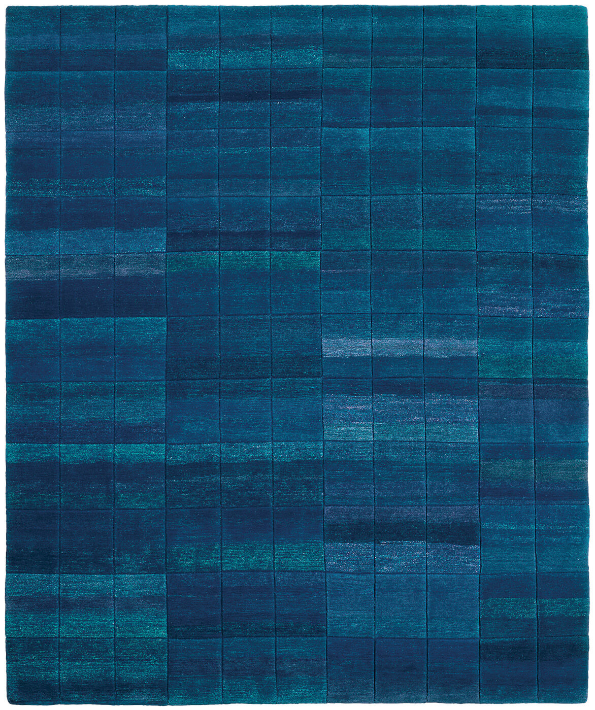 Deep Line Blue Hand-woven Luxury Rug ☞ Size: 250 x 300 cm