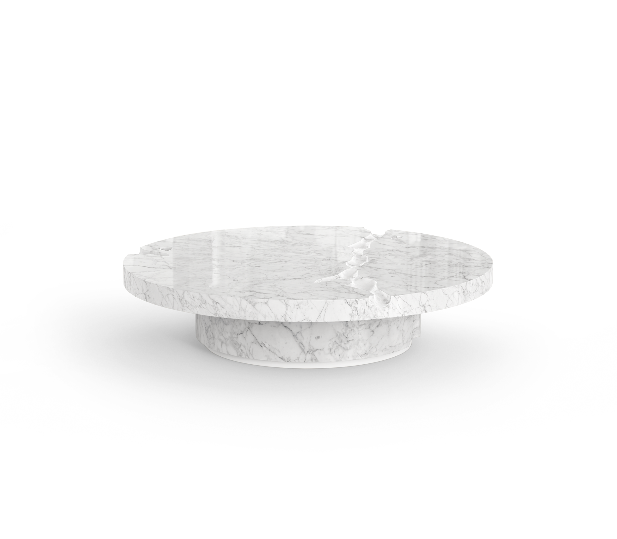 Carrara Marble 3-Piece Coffee Table Set